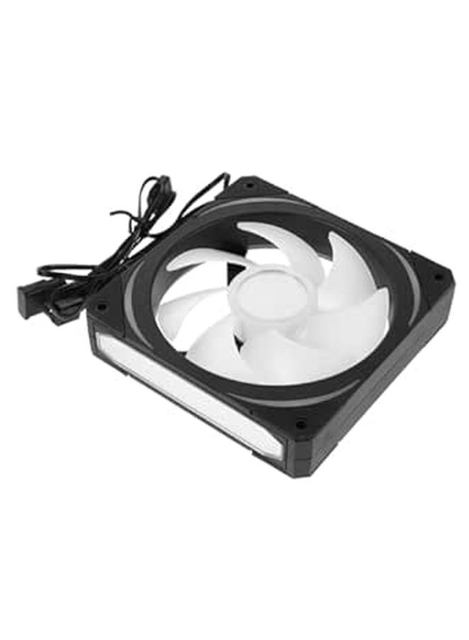Black Infinity Mirror Argb PC Case Fan Quiet Cooling Dynamic Lighting Easy Install Single Pack - Image 1