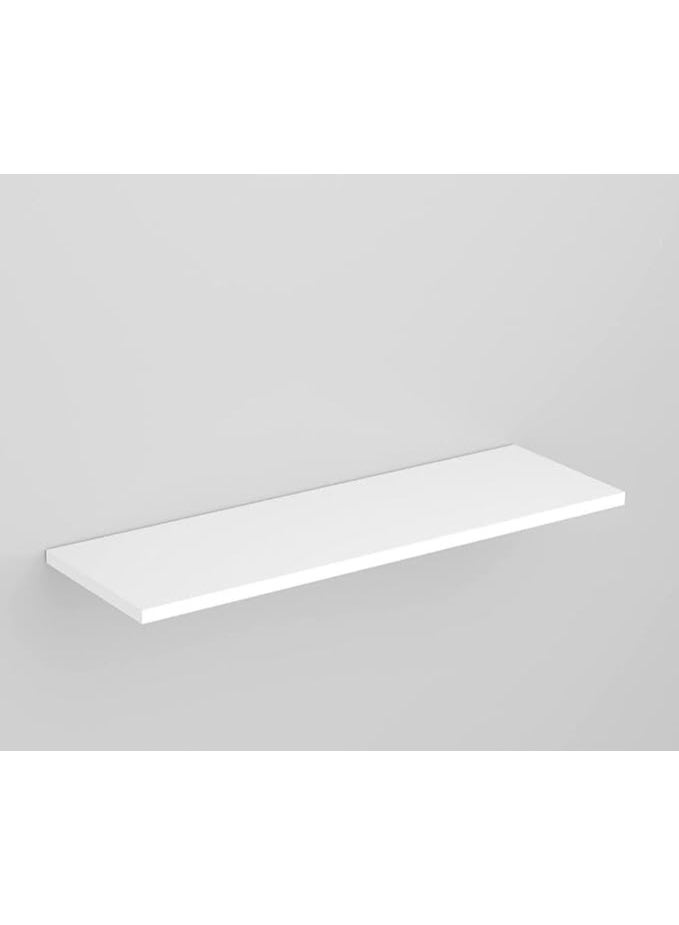 Home Gallery Single Floating Shelf – Wall Mounted Wooden Storage & Display Rack, 60x20 cm, Modern White Shelf for Living Room, Bedroom, Kitchen, Office, or Hallway Décor - Image 1