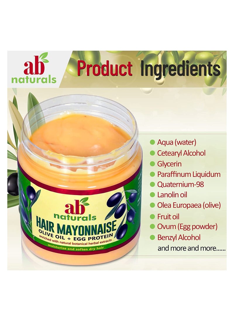 Ab Naturals - Hair Mayonnaise Olive Oil Plus Egg Protein Yellow 250ml - Image 1