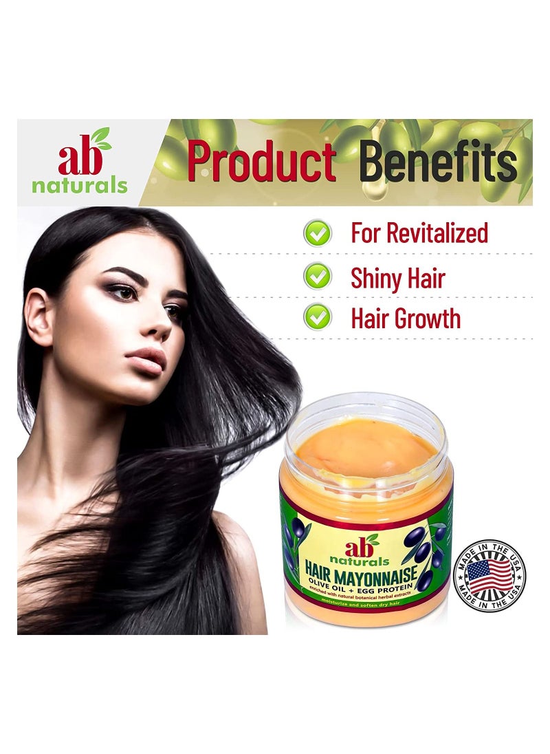 Ab Naturals - Hair Mayonnaise Olive Oil Plus Egg Protein Yellow 250ml - Image 1