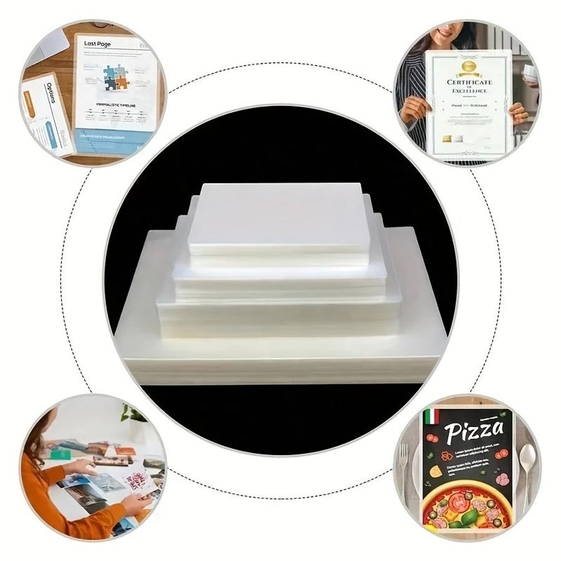 Transparent Plastic Laminating Pouches 5 inch 100 Sheets For Cards Business Cards Office Documents Photos Compatible With All Laminating Machines - Image 5