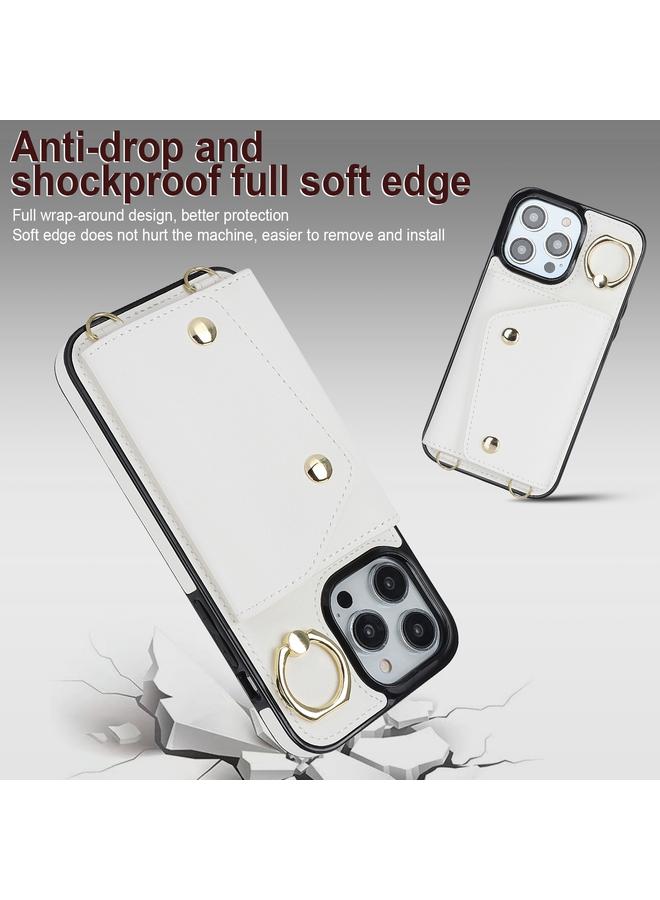 Zaboon Case For iPhone 13 Pro Max Zipper Card Bag Phone Case with Dual Lanyard - Image 2