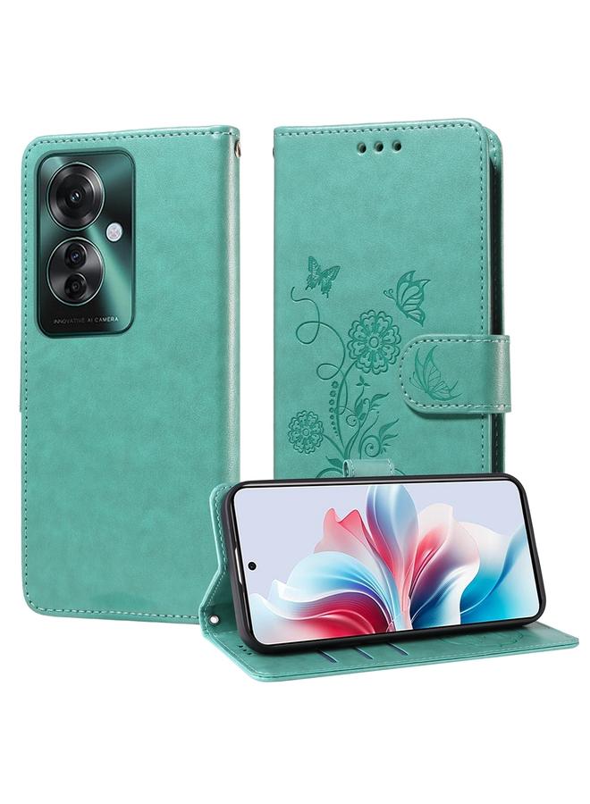S-TOP Case For OPPO Reno11 F / F25 Pro Global Embossed Butterfly Flowers Leather Phone Case - Image 1