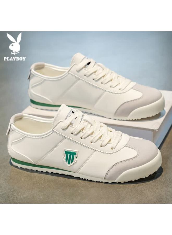 Playboy Men's Shoes  Autumn Winter Dad Sneakers Fashion Travel Casual Sports Shoes Fashion Light Green Size 44 - Image 1