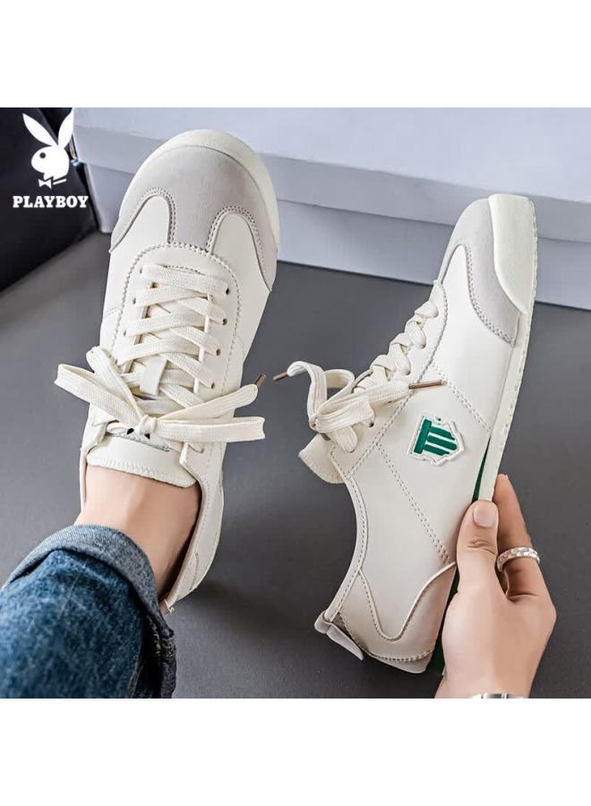 Playboy Men's Shoes  Autumn Winter Dad Sneakers Fashion Travel Casual Sports Shoes Fashion Light Green Size 44 - Image 4