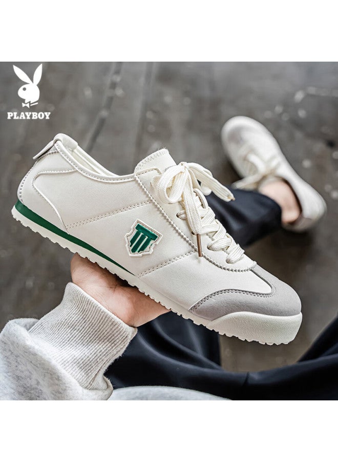 Playboy Men's Shoes  Autumn Winter Dad Sneakers Fashion Travel Casual Sports Shoes Fashion Light Green Size 44 - Image 3