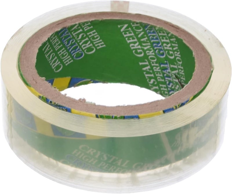 200 Yard 4.2cm) Wide Tape 6 Rolls Crystal Green Heavy Duty Packing Tape for Sealing Parcel Boxes Office Home School Use Strong Adhesive Tape Super Secure Sticky Seal Roll - Clear 200Y - Image 1