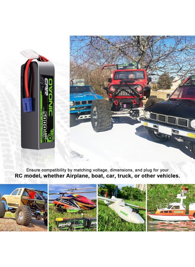 OVONIC 6S LiPo Battery 22.2V 5000mAh 120C with T to TRA Plug for RC Car RC Truck Airplane Helicopter Boat Car Racing RC Hobby (2 Packs) - Image 5