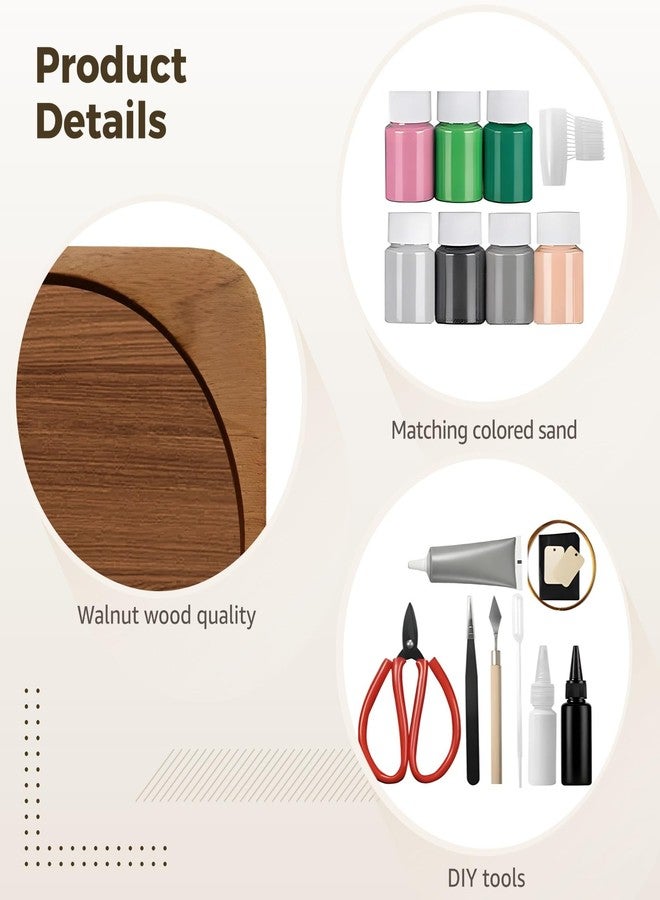 Varku DIY Cloisonne Kit, Walnut Wooden Coaster Craft for Adults, Handmade Wave Pattern Art, Beginner Friendly Hobbies for Women, Complete Arts and Crafts Set for Home Decor and Gifts - Image 3