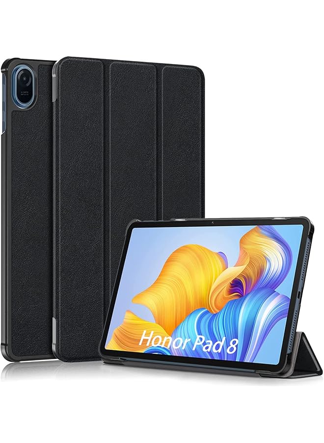 erorex Case For Honor Pad 8 12.0 Inch Stand Thin Smart Cover With Auto Sleep Wake Pu And Pc Anti-Scratch Protective Case Compatible With Honor Pad 8 12 Inch Tablet Black  - Image 1