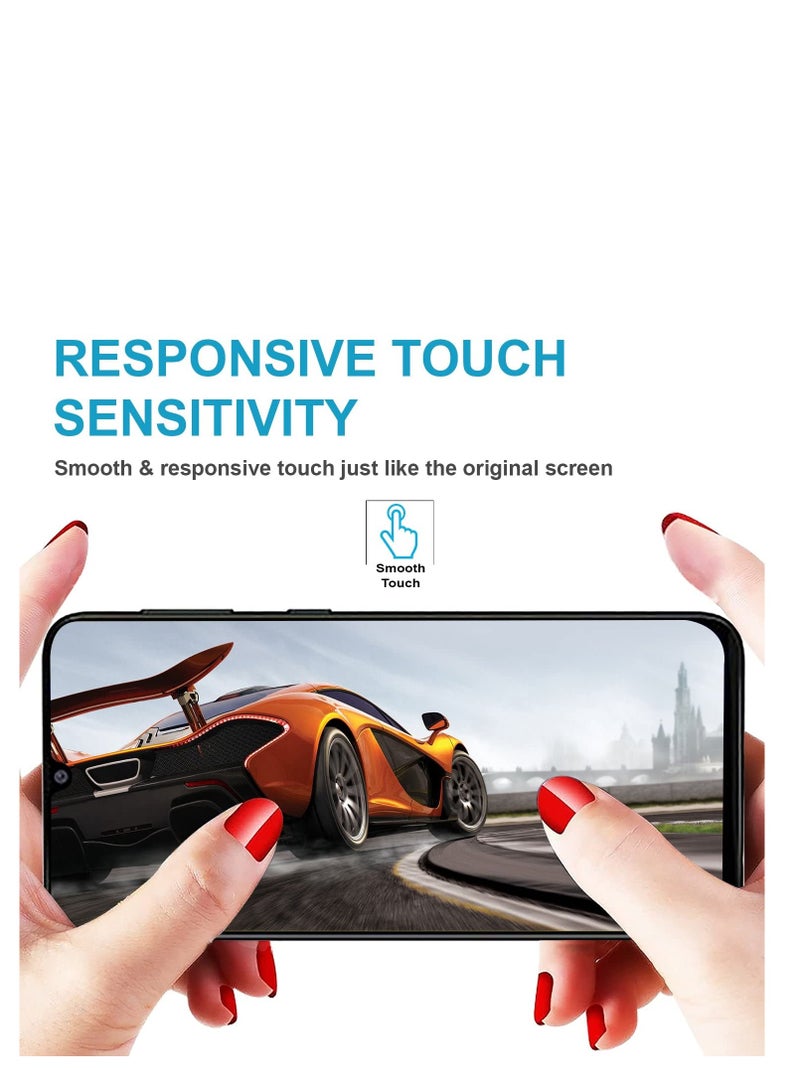 Full Coverage Glass Screen Protector for Samsung Galaxy A10/A10s - Oppo A5s / Oppo A12 - Realme 3 - Black Frame by M7molge  - Image 5