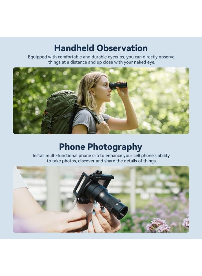 APEXEL 6X Telephoto Lens & 150mm Macro Lens, 2-in-1 Aluminum Phone Camera Lens Kit with Universal Clip. Phone Lens Attachment Fit for iPhone 17/16/15/14/13, Samsung, Android Phone and Most Smartphone. - Image 4