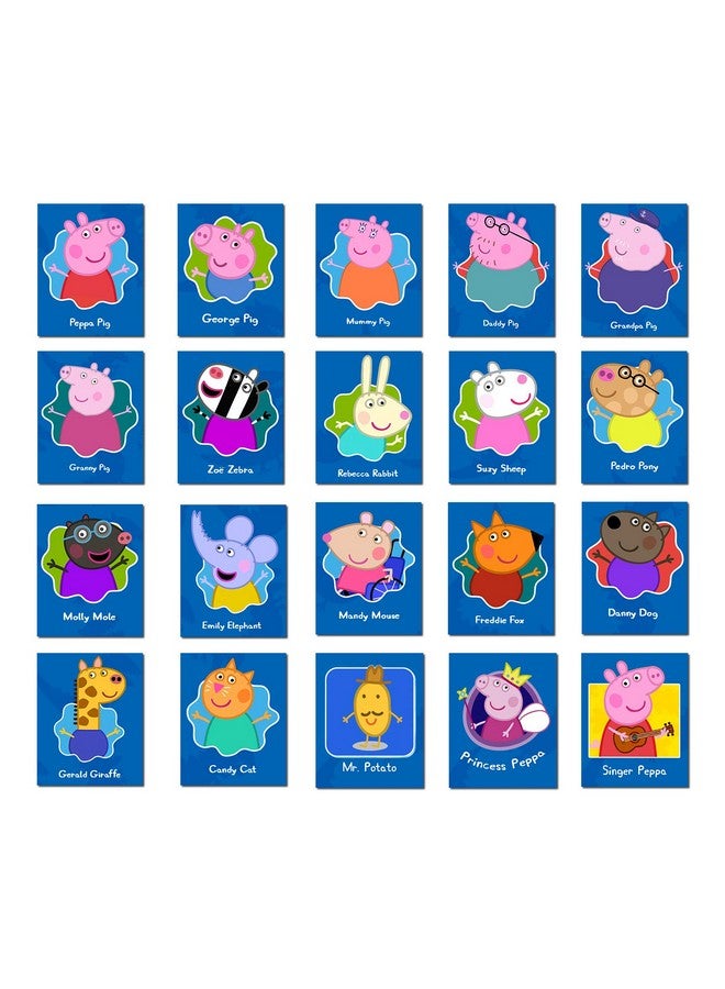 Windup Magnetic Stickers - Pig Family All Characters - Set of 20 Small Fridge Magnets - 4x5 cm Each - Image 1