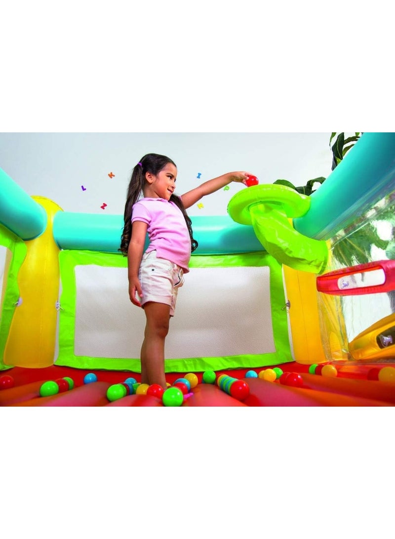 Bestway Inflatable Kids Bounce House with Basketball Hoop & 25 Balls – Indoor/Outdoor Jumping Castle Playhouse for Children, Inflatable Bouncer for Active Play, 1.75×1.73×1.14 m, 3+ Years, Model 26-52404 - Image 2