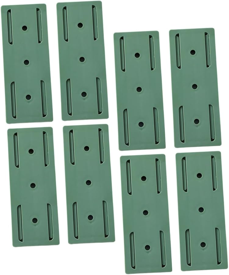 حامل مقبس الحائط الأخضر اللاصق منظم شريط الطاقة مشبك المكتب 8 قطع - Image 2