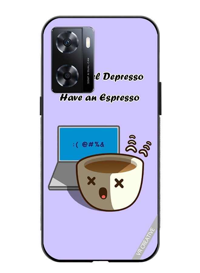 VR CREATIVE Protective Case Cover For Oppo A57/A77s Quote Design Multicolour - Image 1