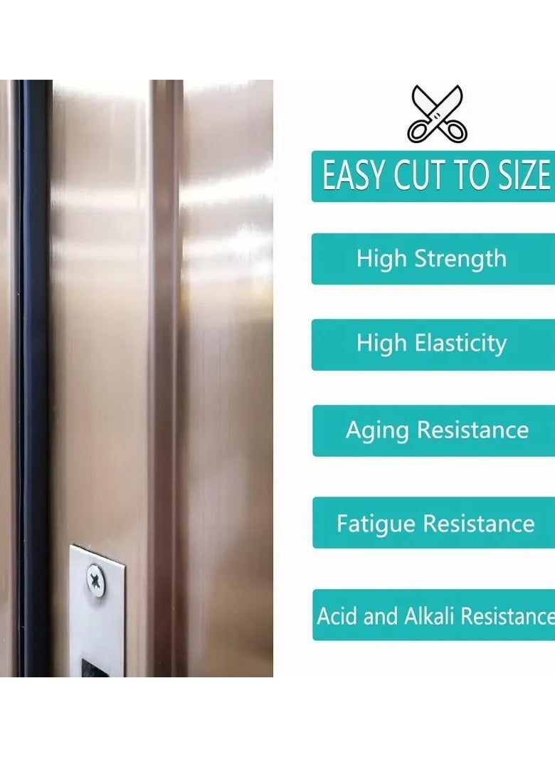 6M  Self-Adhesive Rubber Door Weather Stripping for Doors & Windows – D-Shape Weather Seal Strip, Soundproof, Windproof, Anti-Collision, TPE Insulation - Image 4