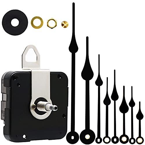 TIKROUND Quartz DIY Wall Clock Movement Mechanisms Battery Powered DIY Repair Parts Replacement with 4 Sets Hands,3/10 Inch Maximum Dial Thickness,29/32 Inch Total Shaft Length. - Image 1