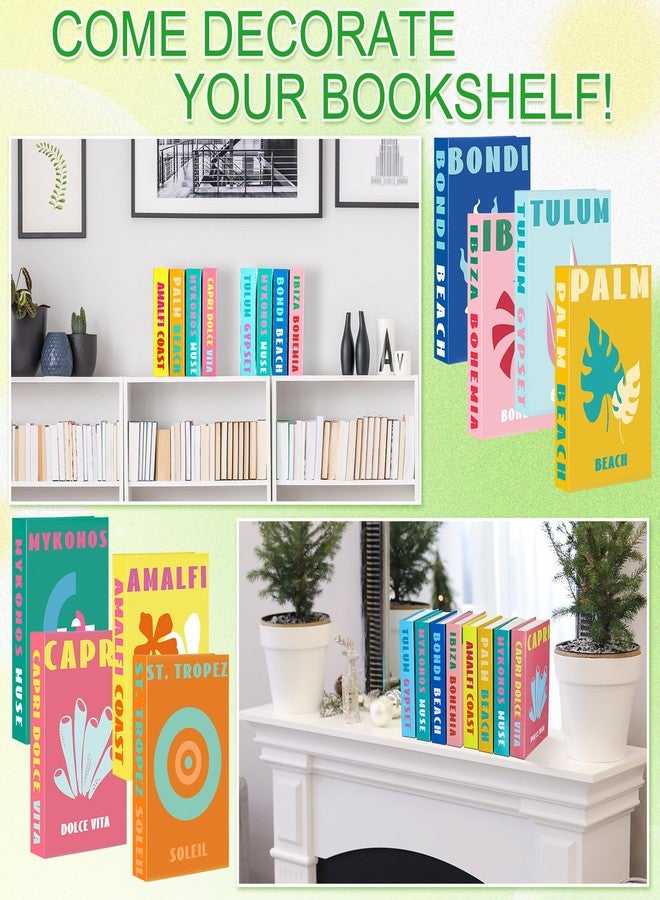 Menkxi 8 Pcs Preppy Room Decor Foldable Fake Decorative Books Set Aesthetic Travel Resort Theme Coffee Table Books Decoration for Home Office Tabletops Bookshelf Decor Faux Stuff Things - Image 5