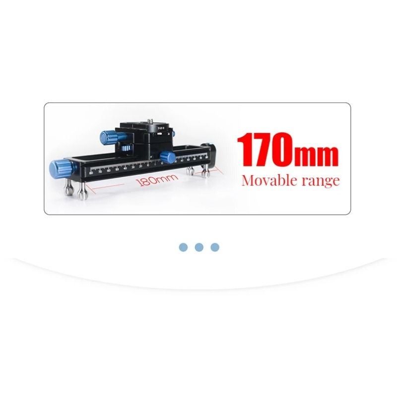 Sirui Ms18 Macro Focusing Rail Slider, 360-Degree Rotating Clamp, Max Load 10kg - Image 4