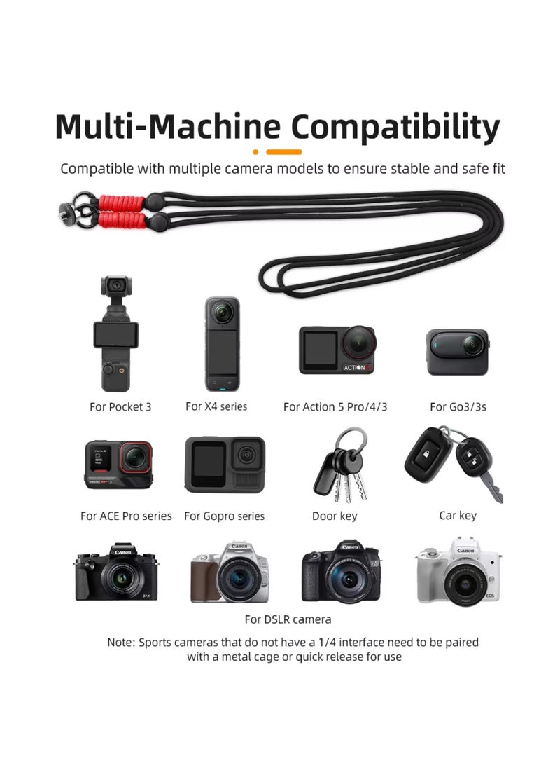 Generic Neck Strap for DJI OSMO Pocket 3 Anti-lost with 1/4 Screw Neck Strap for Pocket 3 Handheld Gimbal Camera Protective Accessories  - Image 3