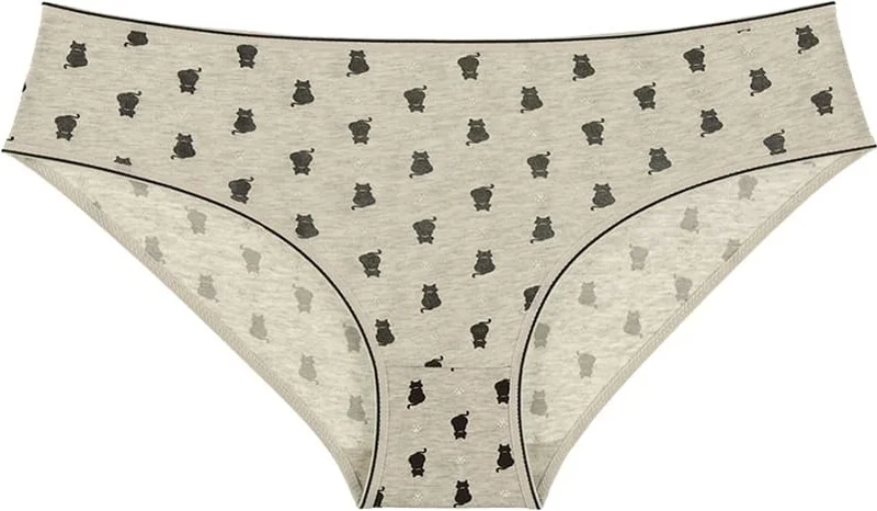 دونيلا 10 Pieces Women's Color Printed High Waist Panties - 311099