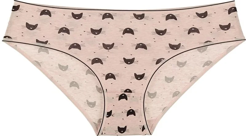 دونيلا 10 Pieces Women's Color Printed High Waist Panties - 311099