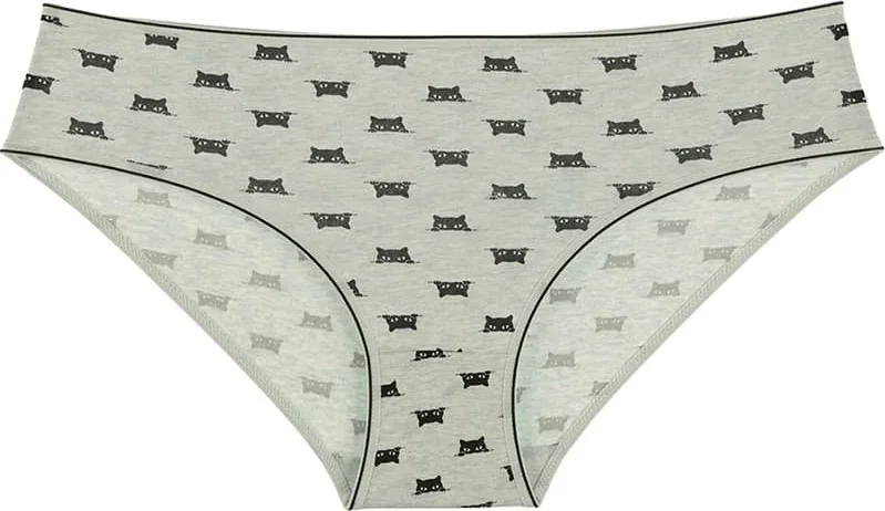 دونيلا 10 Pieces Women's Color Printed High Waist Panties - 311099