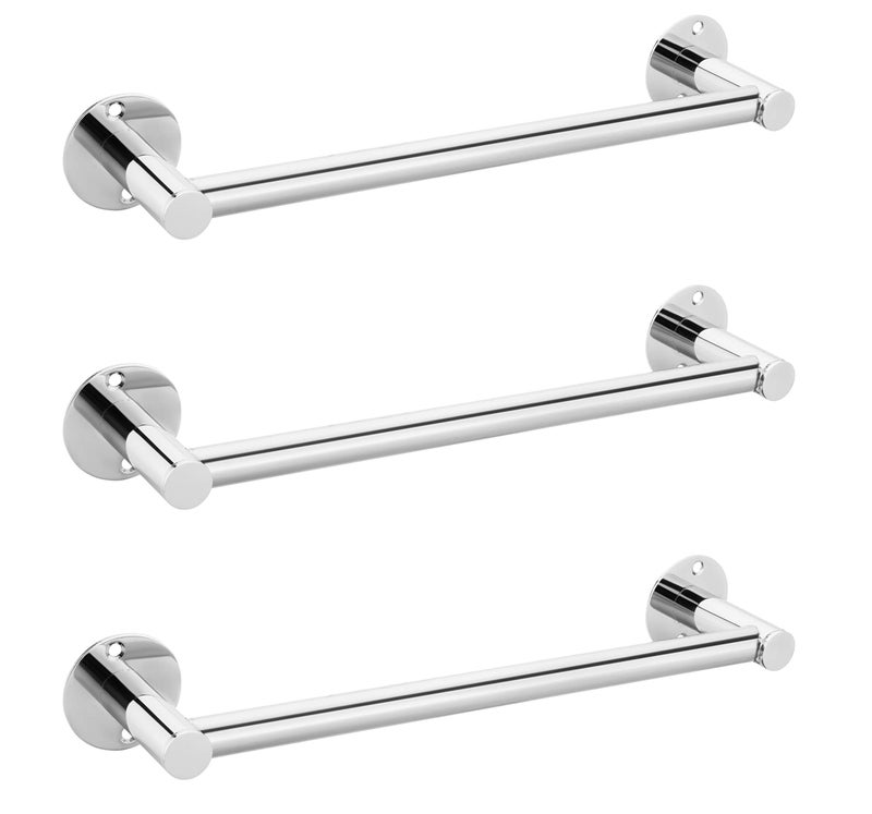GARBNOIRE Stainless Steel Wall Mounted Towel Bar | Towel Rod | Towel Holder | Hand Towel Rail for Bathroom | Bathroom Accessories (24 Inch) (Pack of 3) - Image 1