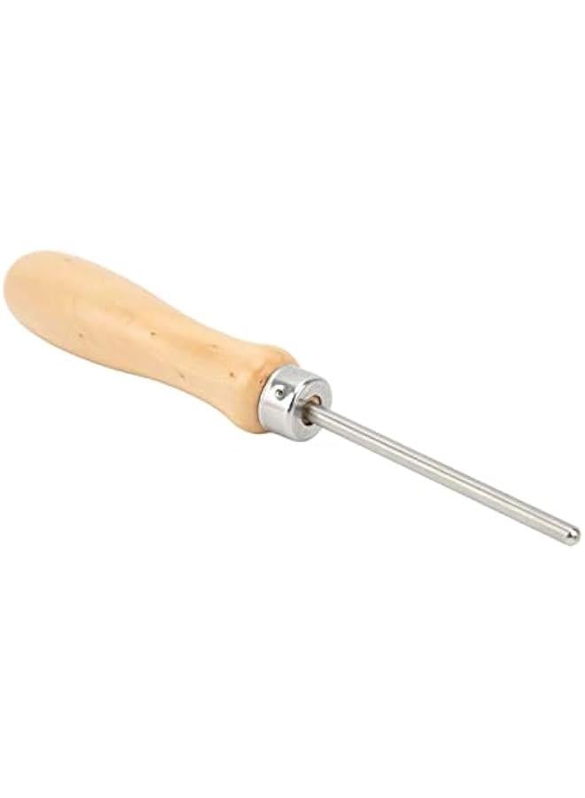 Generic Badminton Tennis Racquet String Awl, Portable Universal Wooden Handle Racquet Threading Tool for Outdoor Accessories Equitment - Image 1
