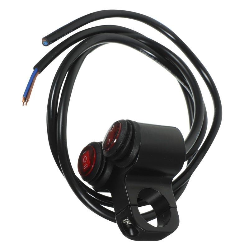 Dual Wire LED Motorcycle Handlebar Push Button Switch for Emergency and Fog Lights - Image 2