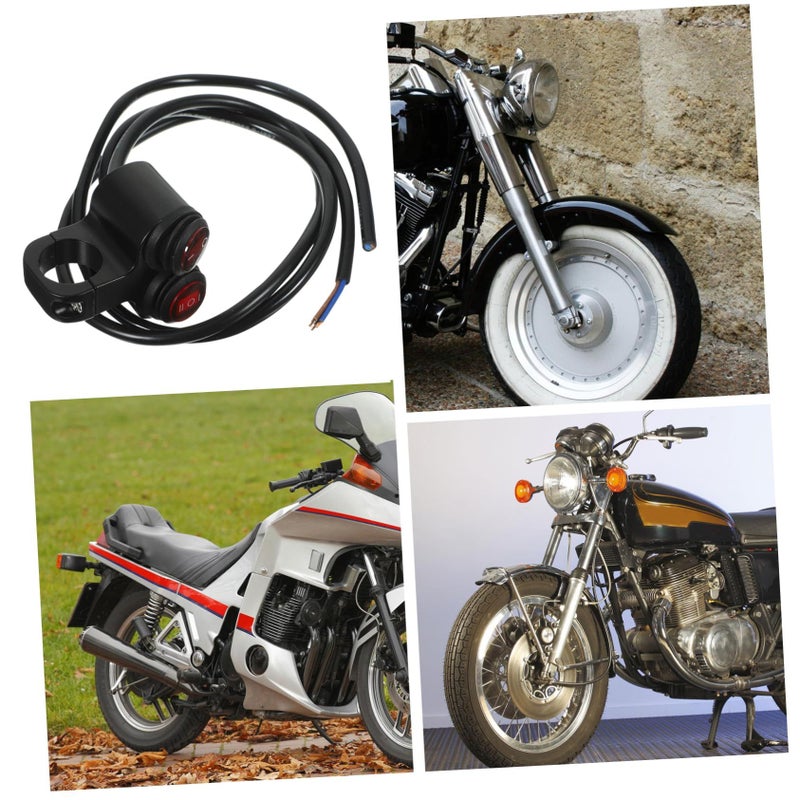 Dual Wire LED Motorcycle Handlebar Push Button Switch for Emergency and Fog Lights - Image 5