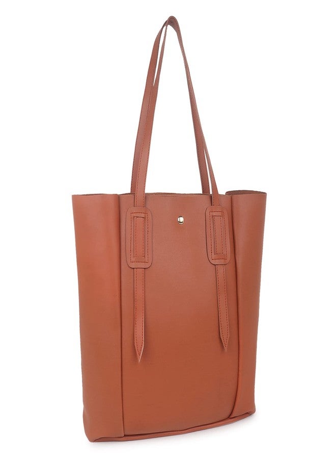 ALIZA Classic Stylish handbag Girls and Women (TAN) - Image 2