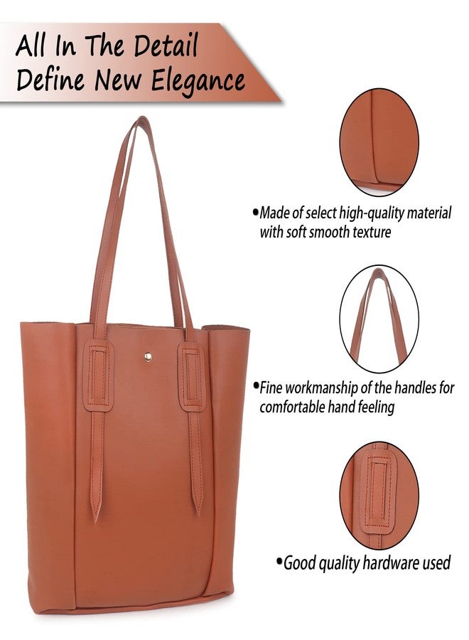 ALIZA Classic Stylish handbag Girls and Women (TAN) - Image 4