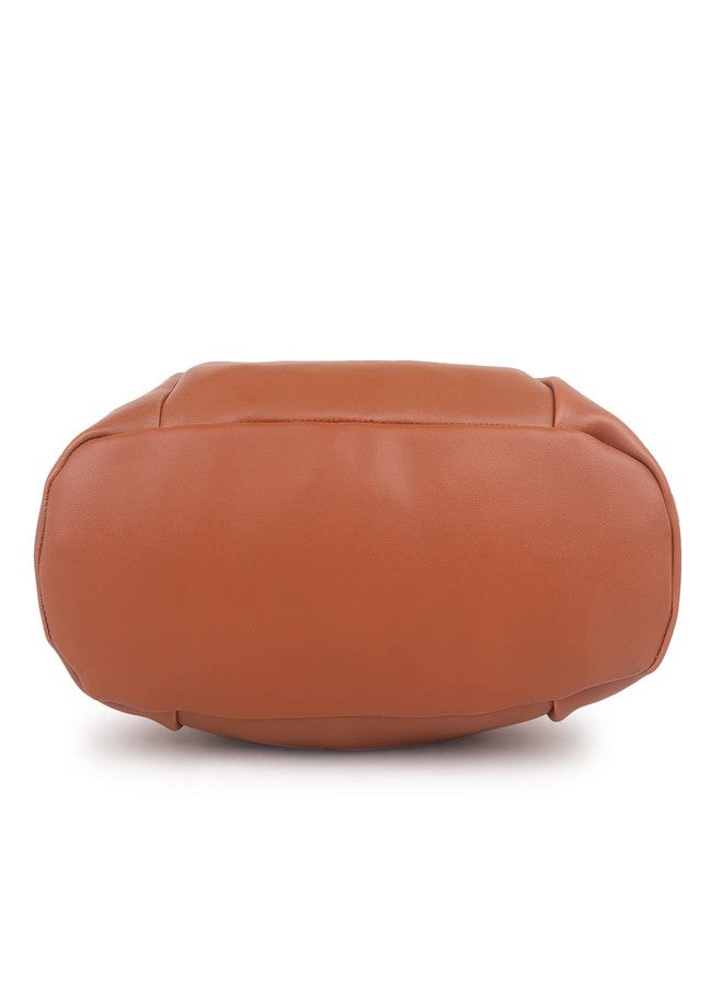 ALIZA Classic Stylish handbag Girls and Women (TAN) - Image 3