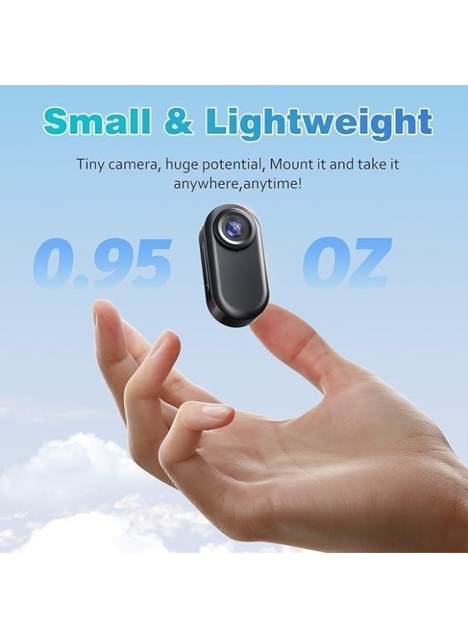 PEETTA Mini Portable Body Camera with HD Recording, Magnetic Clip, USB Charging, 64GB Support – Black - Image 4