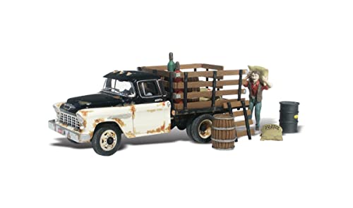 Woodland Scenics Henry's Haulin 1955 Chevy Truck w/Figure & Acc. N Scale Woodland - Image 3