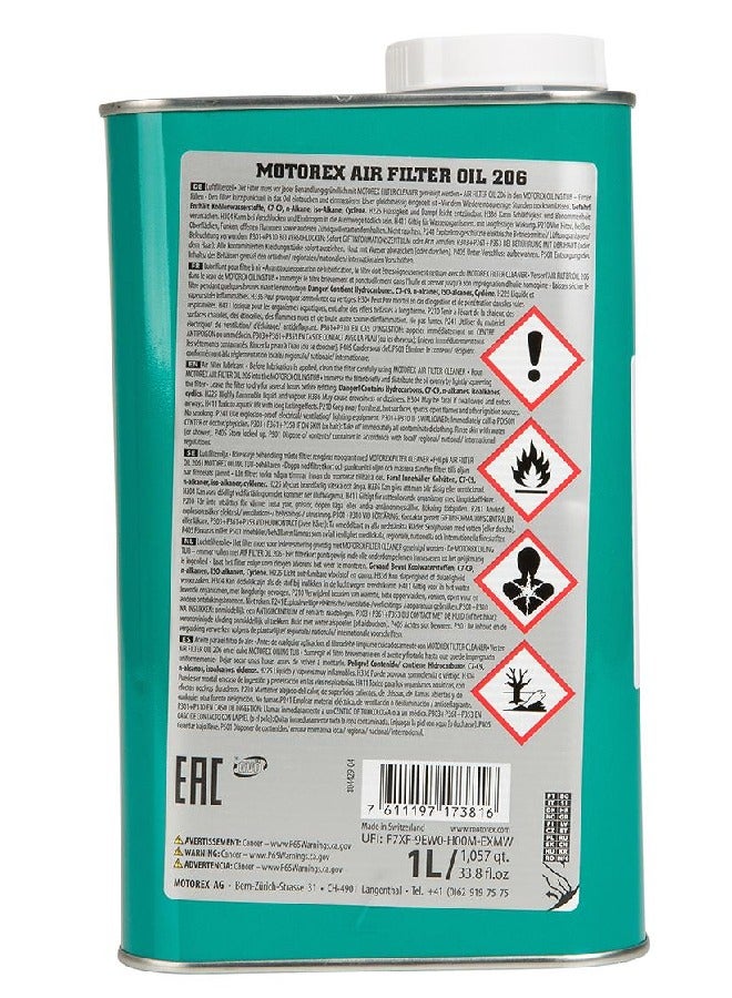 Ride with Confidence: Motorex Foam Filter Oil 206-1L - Unparalleled Protection for High-Performance Engines - Image 3