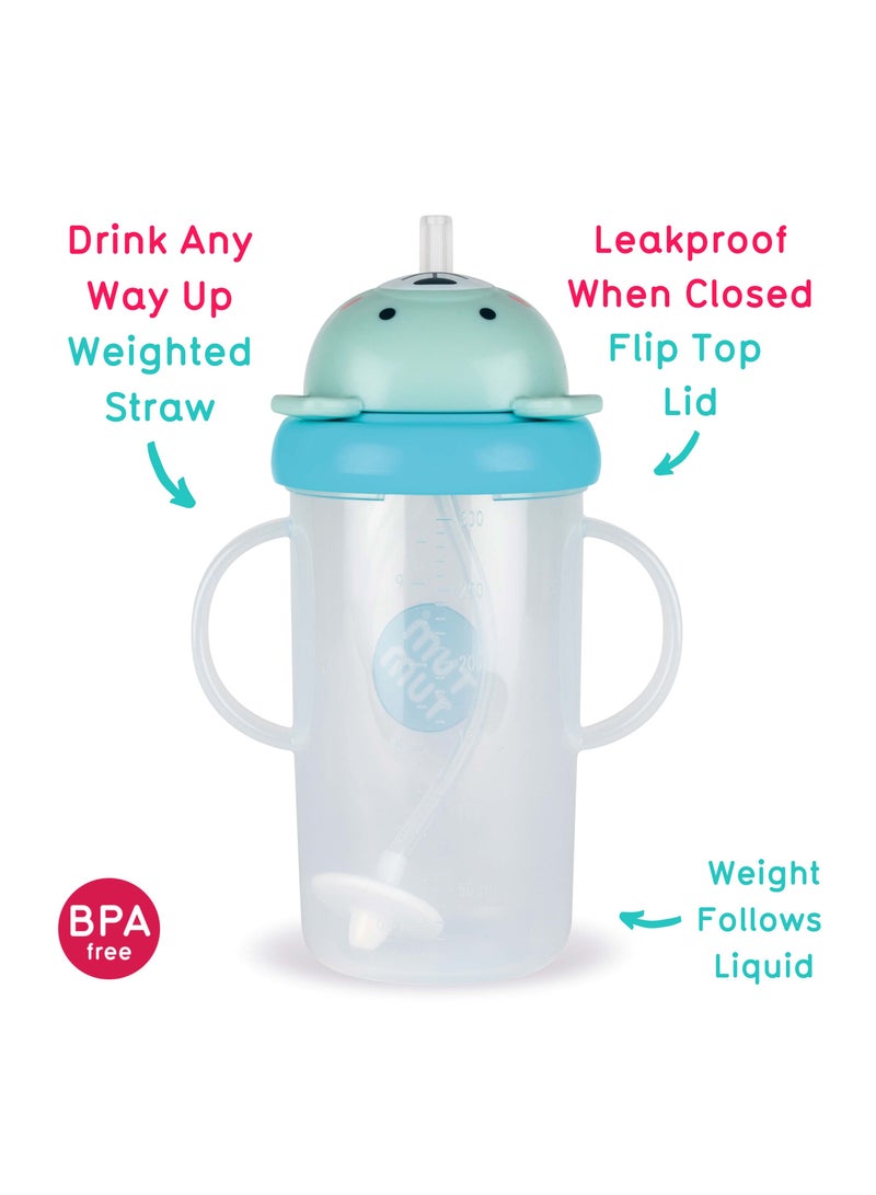 TUM TUM Tippy Up Free Flow Sippy Cup (No Valve), Sippy Cup for Toddlers, BPA Free (Boris Bear 300ml) - Image 2