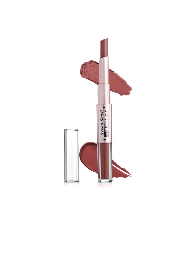 Seven Seas Seven Seas Lip Duo 2 In 1 Lipstick Matte Finish 2 in 1 Duo Liquid Lipstick with Matte Finish and Moisturizing Gloss  - Image 1