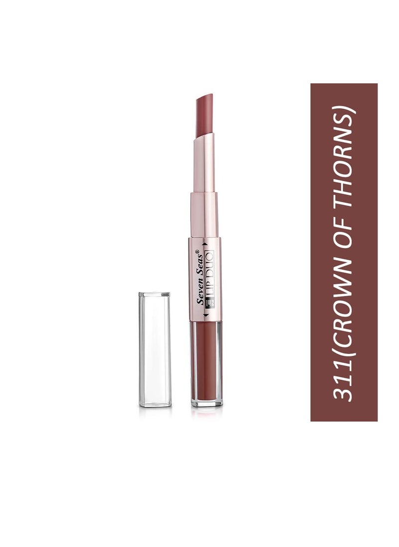 Seven Seas Seven Seas Lip Duo 2 In 1 Lipstick Matte Finish 2 in 1 Duo Liquid Lipstick with Matte Finish and Moisturizing Gloss  - Image 2