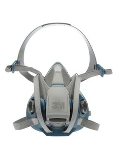 3M Rugged Comfort Quick Latch Half Facepiece Reusable Respirator 6502QL, NIOSH, Cool Flow Exhalation Valve, Bayonet Connection, Silicone Face Seal, for Gases, Vapors, Dust, Maintenance, Construction,M