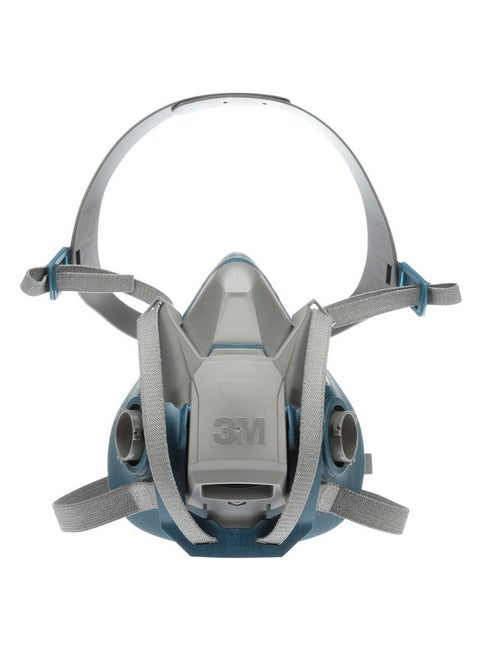 3M Rugged Comfort Quick Latch Half Facepiece Reusable Respirator 6502QL, NIOSH, Cool Flow Exhalation Valve, Bayonet Connection, Silicone Face Seal, for Gases, Vapors, Dust, Maintenance, Construction,M