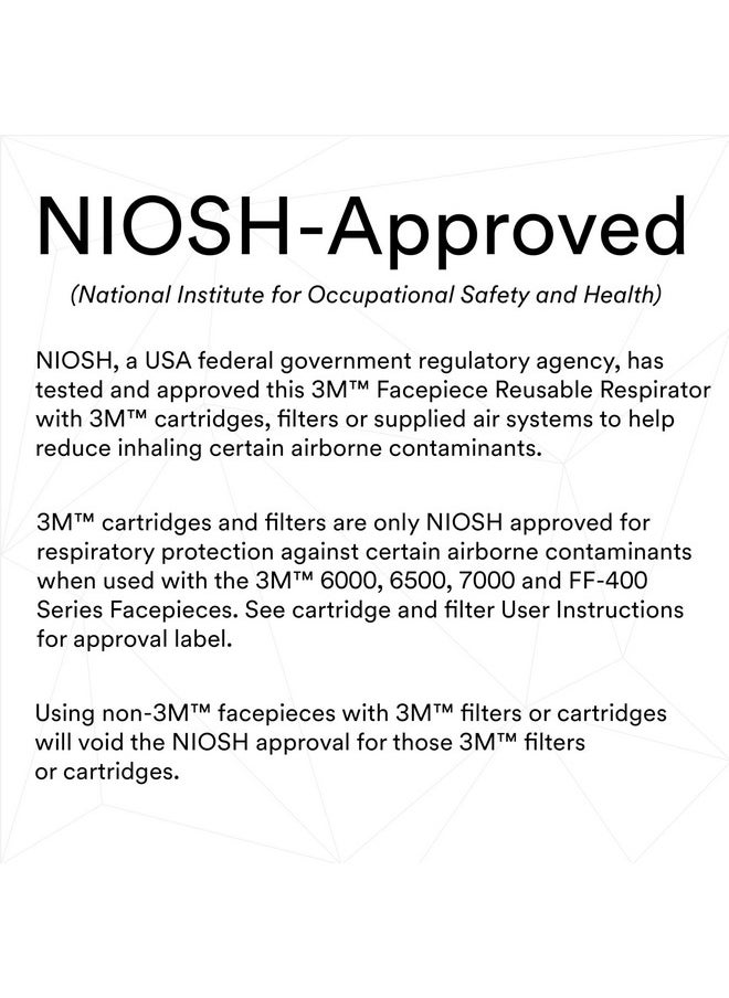 3M - 3M Rugged Comfort Quick Latch Half Facepiece Reusable Respirator 6502QL, NIOSH, Cool Flow Exhalation Valve, Bayonet Connection, Silicone Face Seal, for Gases, Vapors, Dust, Maintenance, Construction,M - Image 1