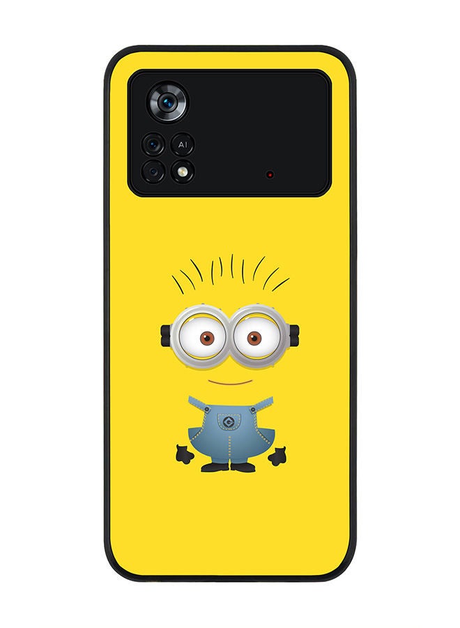 Stylizedd Rugged Black edge case for Poco M4 Pro 4G Slim fit Soft Case Flexible Rubber Edges Anti Drop TPU Gel Thin Cover - Minion 3 - Image 1