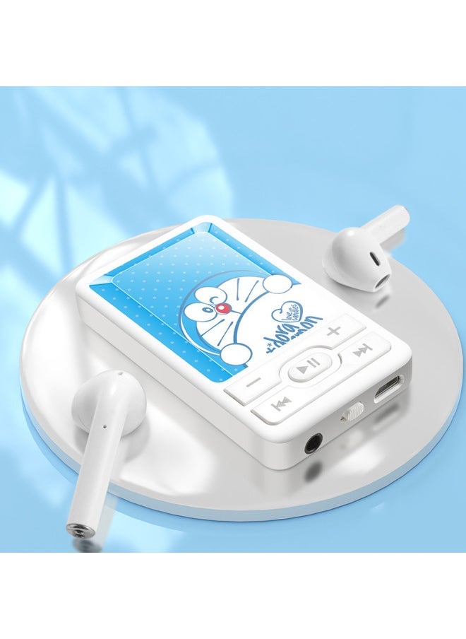 Beauenty Cartoon Cute Card Mp3 Music Player With Bluetooth Mini Mp3 Student Walkman Gift Mp3-Body Color:A1 Doraemon-With Bluetooth-Memory Capacity:16GB (host Ear Line Memory Card OTG Charging Line) - Image 1
