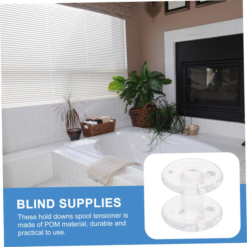 5 Pack Transparent Pleated Shade Blind Tensioner Hold Down Spools Easy to Install Cord Retainer for RV Window Covering - Image 5