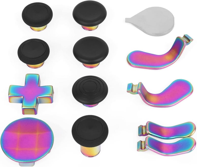 marspell 13 in 1 Metal Thumbsticks for Xbox One Elite Series 2 Controller, Elite Series 2 Core Controller Gaming Accessory Parts, Metal Mod 6 Swap Joysticks, 4 Paddles, 2 D-Pads, 1 Tool(Multi-Colored) - Image 5