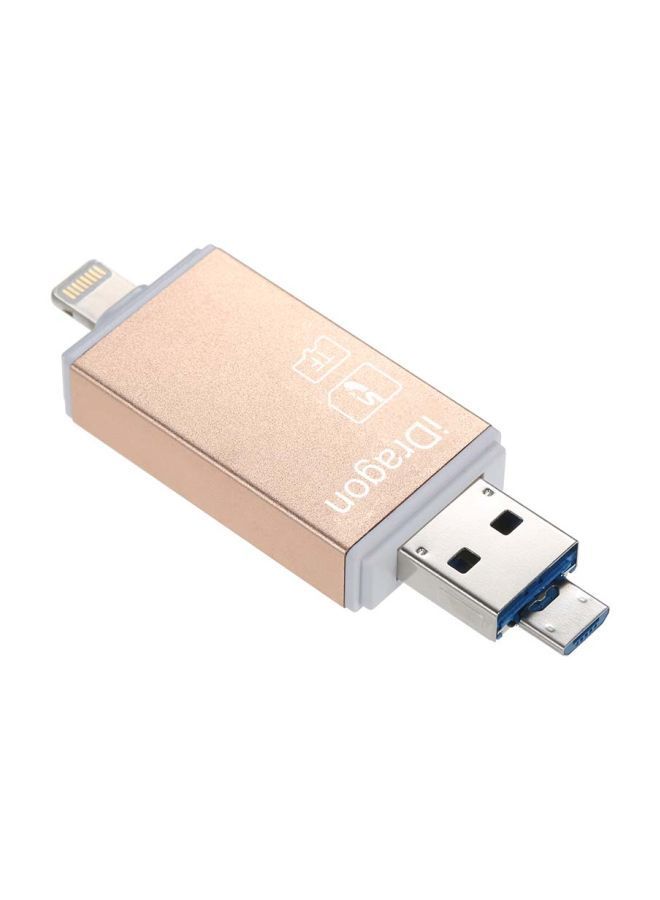 NIBEMINENT TF Card Reader For iPhone/Android/PC Gold  - Image 1