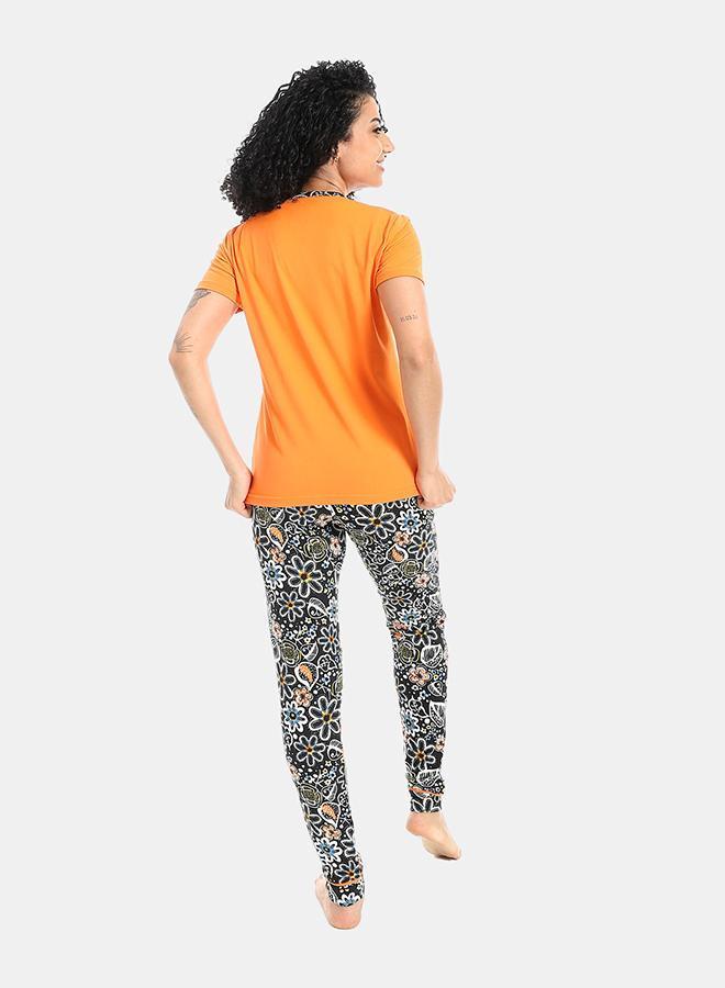 kady Self Pattern Short Sleeves Pajama Set - Image 3